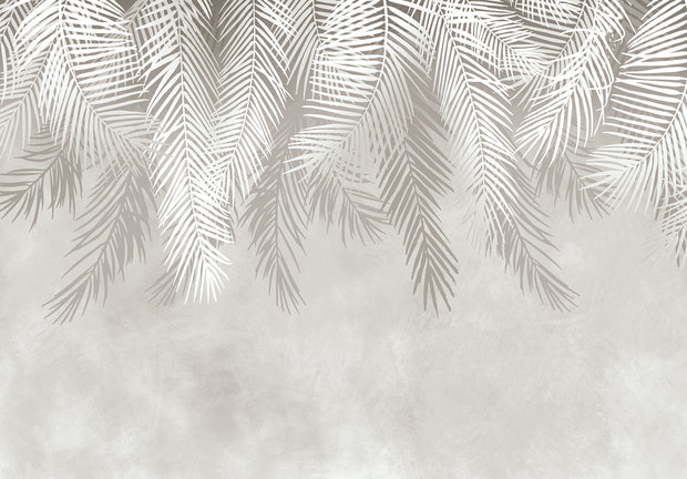 Hangende palmbladeren behang