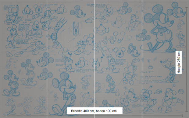 Mickey Mouse behang Sketches