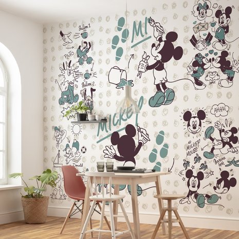 Mickey Mouse vliesbehang Friends