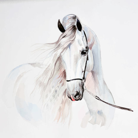 Paarden behang Aquarel paard