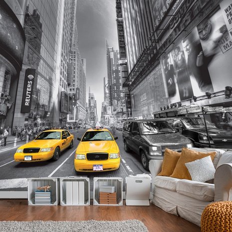 New york behang Yellow Cabs