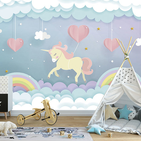 Unicorn Dream Eenhoorn behang kinderkamer