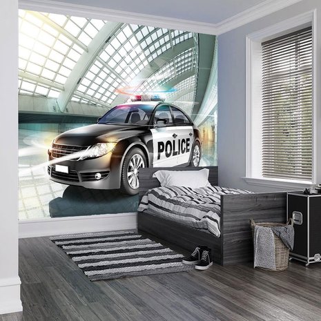 Politieauto fotobehang Police