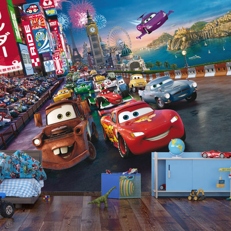 Disney Cars behang Race team