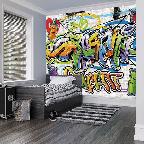 Graffiti vlies behang 