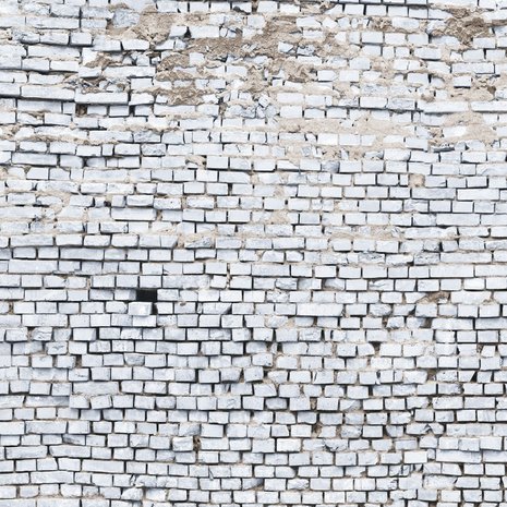 Behang Oude witte stenen muur