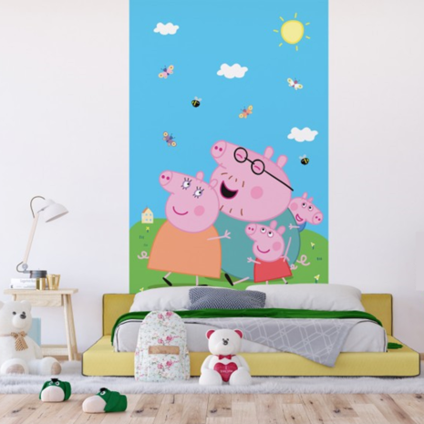 Peppa Pig behang kinderkamer