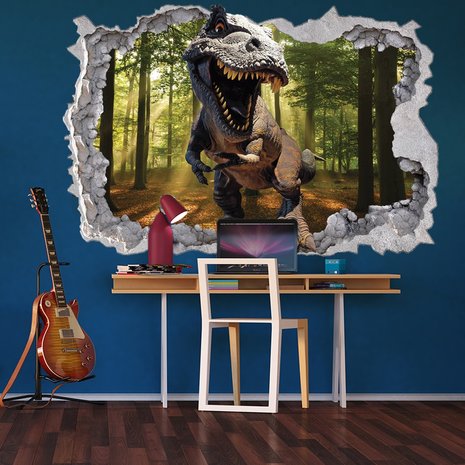 Dinosaurus fotobehang T-Rex bos 3D-effect