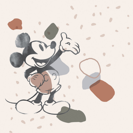 Mickey Mouse behang Organic Shapes