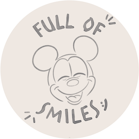 Mickey Mouse muurcirkel Smile