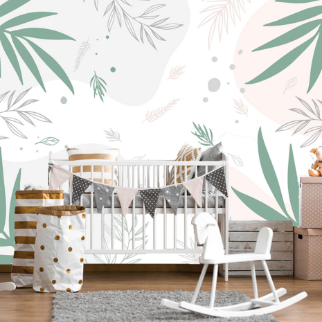 Jungle behang babykamer