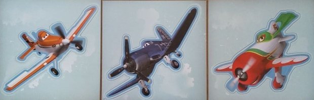 Planes 3D decoraties Decofun