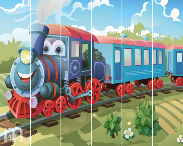 Treinen - Traintastic -Posterbehang - (305 x 244 cm) - (6 Panelen)