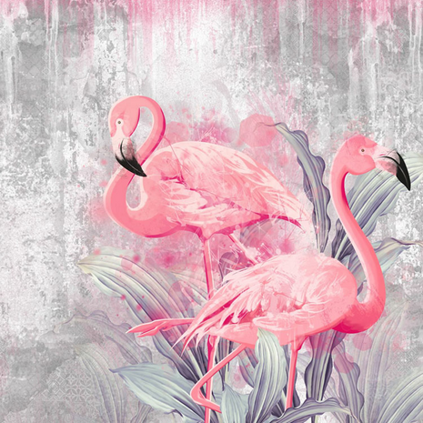 Flamingo behang VINYL