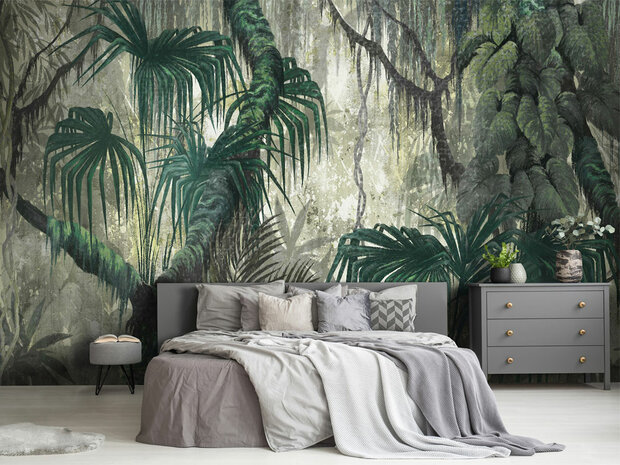 Tropical Jungle Art fotobehang