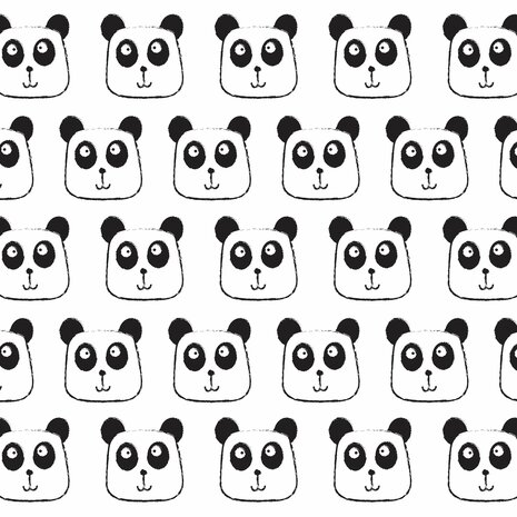 Getekende Panda's fotobehang