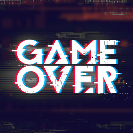 Game behang Game Over