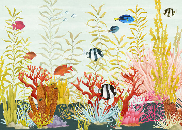 Coral World behang - totale afbeelding