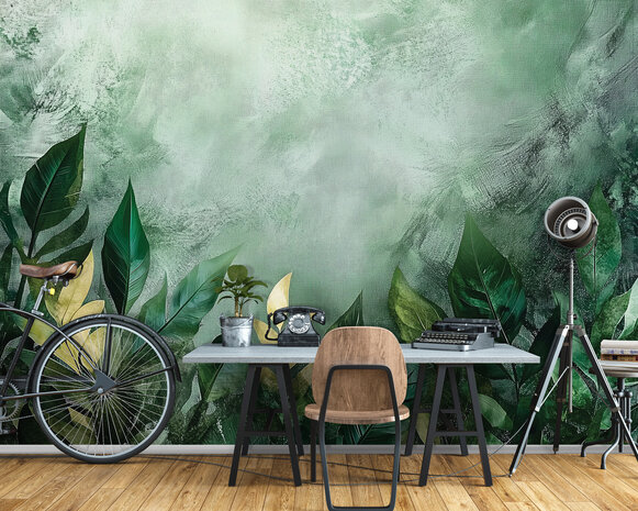 Groene Bladeren fotobehang V57