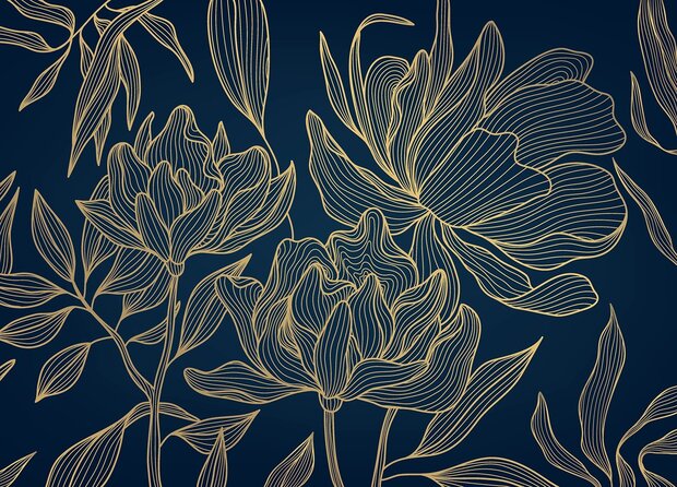 Bloemen fotobehang Wavy Flowers XL