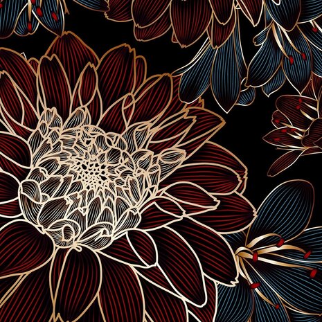 Bloemen fotobehang Red Dahlia XL