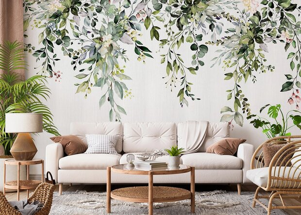 Hangende bladeren fotobehang Eucalyptus XL