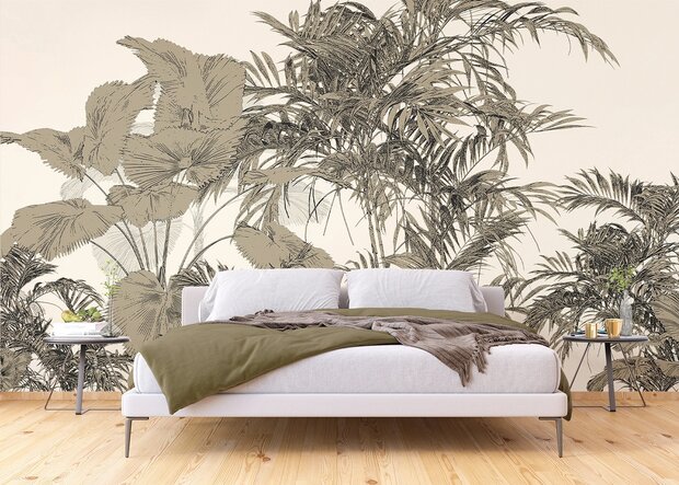 Botanisch fotobehang Tropical Composition XL
