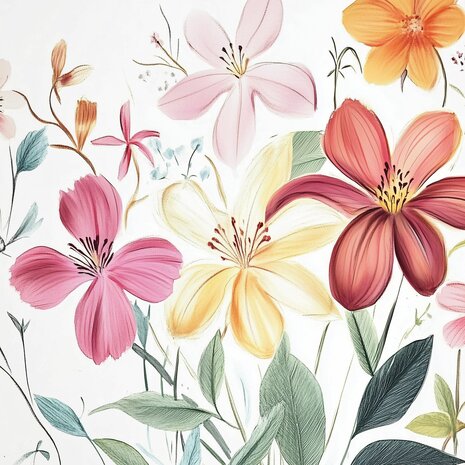 Hippe Bloemen fotobehang 