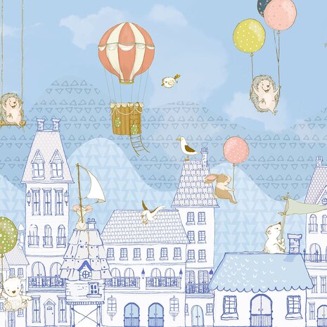 Kinderkamer behang Rooftop Ralley