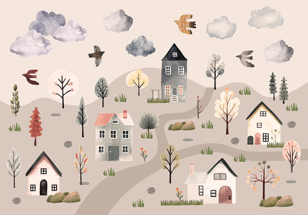 Landschap fotobehang Scandinavian Valley