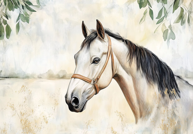 Wit Paard fotobehang