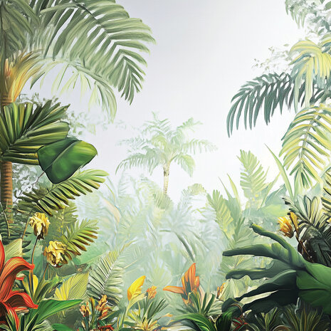 Botanisch fotobehang Into the Palm Jungle