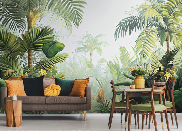 Botanisch fotobehang Into the Palm Jungle