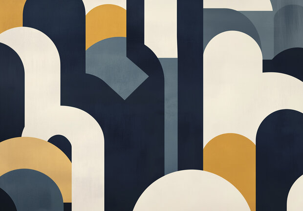 Abstract fotobehang Blauw