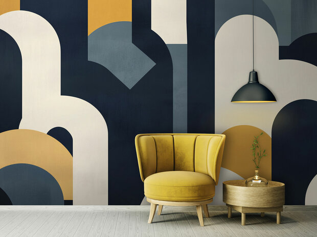 Abstract fotobehang Blauw