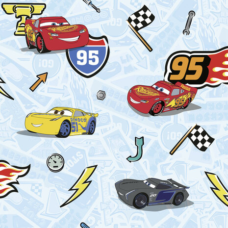 Disney Cars behang Let's Race