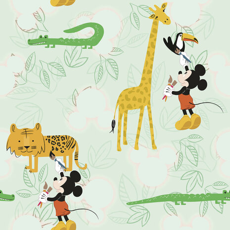 Mickey Mouse behang Doodle Zoo