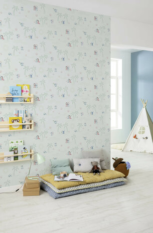 Lilo en Stitch behang Beach Love