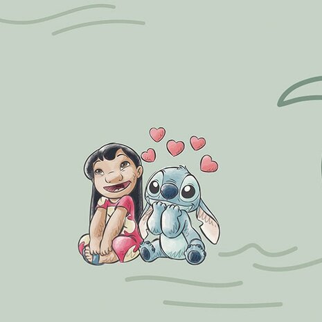 Lilo en Stitch behang Beach Love