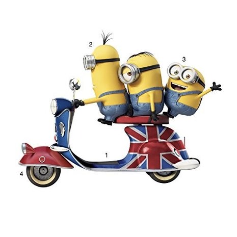 Minions Scooter maxi muursticker