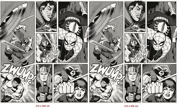 Marvel Classic Comic Panel behang  2X