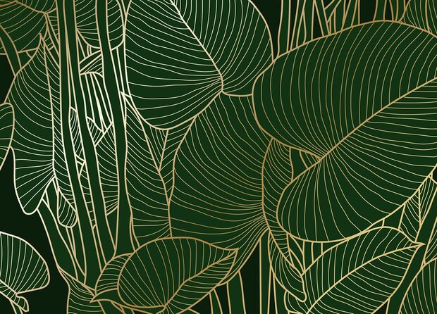 Golden Green fotobehang XL