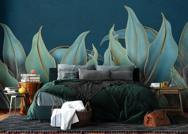 Golden Palms fotobehang XL