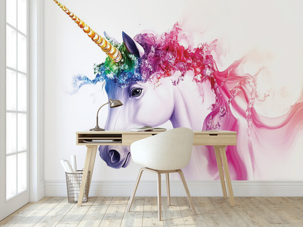 Eenhoorn fotobehang Colorful Unicorn