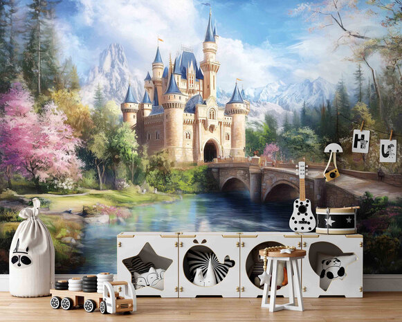 Magisch Kasteel en Landschap fotobehang