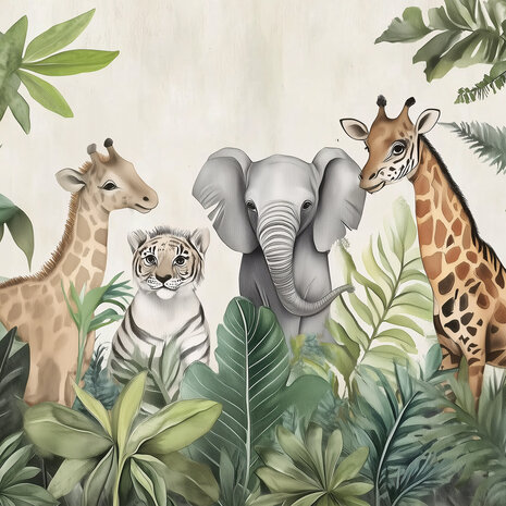Jungledieren fotobehang Witte Tijger
