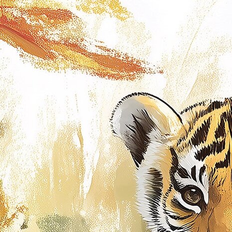 Jungledieren fotobehang Tijger moeder en welp