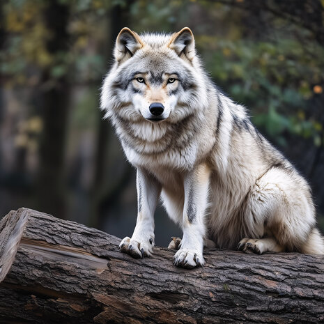 Bosdieren fotobehang Wolf