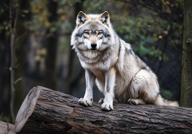 Bosdieren fotobehang Wolf