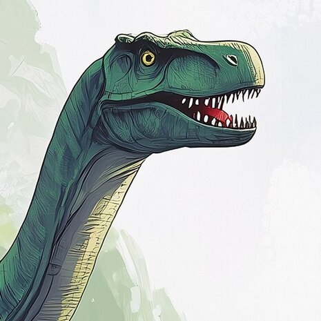 Dinosaurus fotobehang In het oerwoud